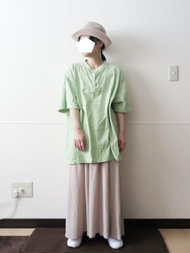 「マキシスカート」｜「アイテム（スリッポン）」を使った、 .▯▫さん（レディース・151cm）の夏コーディネート