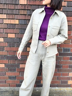 「FIG&VIPER（フィグアンドバイパー）のアイテム（ニット/セーター）」を使った、FIG&VIPER_HITOMIさん（レディース・165cm）の春コーディネート