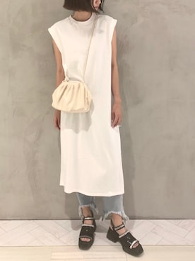 「FIG&VIPER（フィグアンドバイパー）のアイテム（ワンピース/ドレス）」を使った、FIG&VIPER_HITOMIさん（レディース・165cm）の夏コーディネート