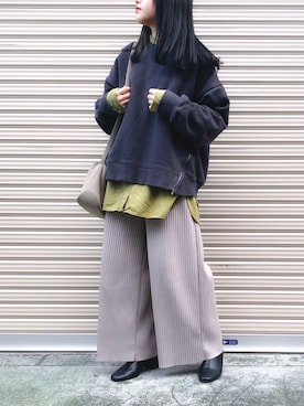 「LAKOLE（ラコレ）のアイテム（ブーツ）」を使った、𝙧𝙮𝙪𝙗𝙞さん（レディース・150cm）の冬コーディネート