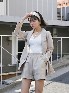 「オルチャンファッション」｜「アイテム（ジャケット/アウター）」を使った、merongshopjpさん（レディース・165cm）の夏コーディネート