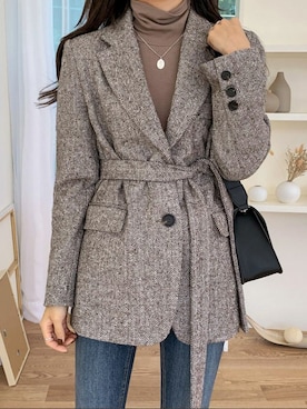 「merongshop（メロンショップ）のアイテム（テーラードジャケット）」を使った、merongshopjpさん（レディース・165cm）の秋コーディネート