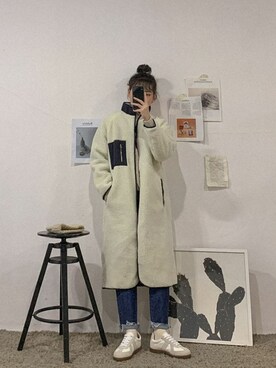 「韓国」｜「アイテム（その他アウター）」を使った、merongshopjpさん（レディース・164cm）の秋コーディネート
