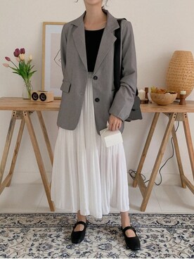「オルチャンファッション」｜「アイテム（ジャケット/アウター）」を使った、merongshopjpさん（レディース・161cm）の春コーディネート