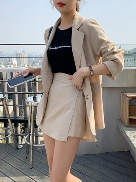 「オルチャンファッション」｜「アイテム（ジャケット/アウター）」を使った、merongshopjpさん（レディース・165cm）の春コーディネート