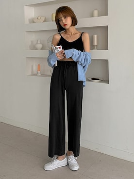 「merongshop（メロンショップ）のアイテム（カーディガン/ボレロ）」を使った、merongshopjpさん（レディース・165cm）の春コーディネート