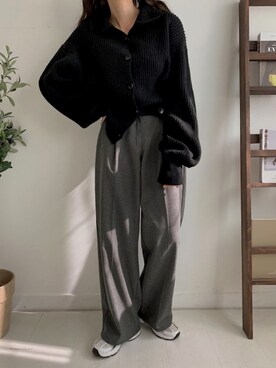 「merongshop（メロンショップ）のアイテム（カーディガン/ボレロ）」を使った、merongshopjpさん（レディース・161cm）の秋コーディネート