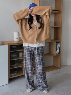 チェックパンツ のレディース人気ファッションコーディネート 地域 韓国 Wear
