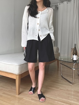 「merongshop（メロンショップ）のアイテム（カーディガン/ボレロ）」を使った、merongshopjpさん（レディース・160cm）の春コーディネート