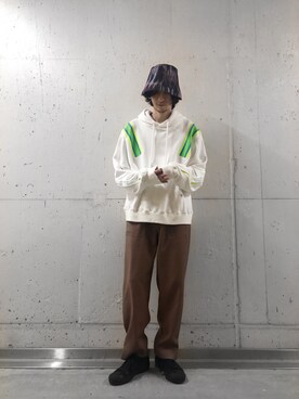 「TAKAHIROMIYASHITATheSoloIst.（タカヒロミヤシタザソロイスト）のアイテム（シューズ）」を使った、芳村さん（メンズ・181cm）の秋コーディネート