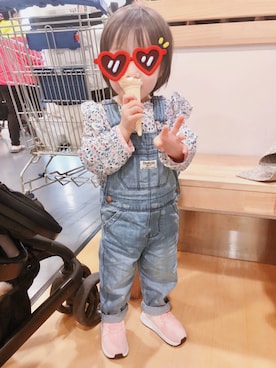 「OSHKOSH（オシュコシュ）のアイテム（サロペット/オーバーオール）」を使った、YUさん（レディース・152cm）の春コーディネート