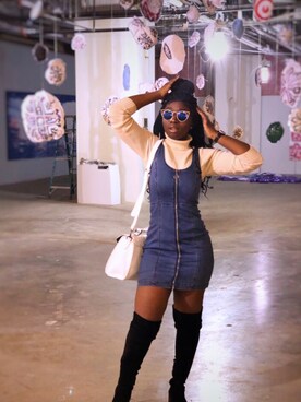 「Guess（ゲス）のアイテム（ワンピース/ドレス）」を使った、Empress Jaèlさん（レディース・165cm）の夏コーディネート