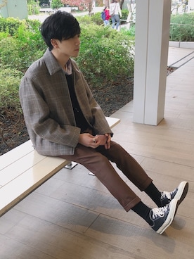 「ct70」｜「アイテム（ブルゾン）」を使った、Kakeru Tagashiraさん（メンズ・178cm）の秋コーディネート