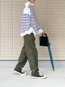 「LENO（リノ）のアイテム（トップス）」を使った、Kakeru Tagashiraさん（メンズ・178cm）の春コーディネート