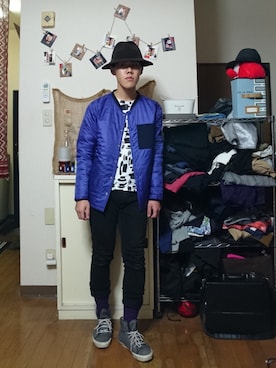 「good thing（グッドシング）のアイテム」を使った、ぽーさん（メンズ・170cm）の冬コーディネート