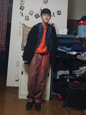 「COMME des GARCONS HOMME（コム デ ギャルソン・オム）のアイテム（ブルゾン）」を使った、ぽーさん（メンズ・170cm）の冬コーディネート