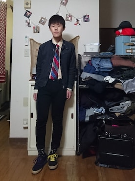 「Paul Smith（ポールスミス）のアイテム（ミリタリージャケット）」を使った、ぽーさん（メンズ・170cm）の冬コーディネート