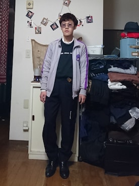 「アイテム（ジャージ）」を使った、ぽーさん（メンズ・170cm・20代）の春コーディネート