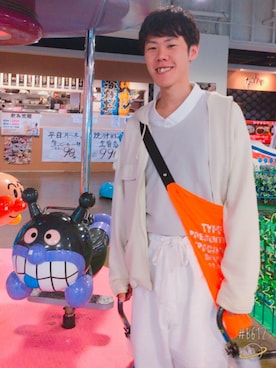「CABANE de ZUCCa（カバンドズッカ）のアイテム（バッグ）」を使った、ぽーさん（メンズ・170cm）の春コーディネート