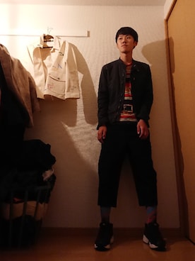 「Paul Smith（ポールスミス）のアイテム（ミリタリージャケット）」を使った、ぽーさん（メンズ・170cm）の春コーディネート