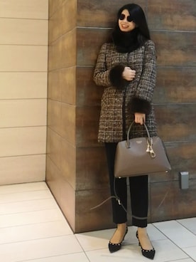 「UNTITLED（アンタイトル）のアイテム（ジャケット/アウター）」を使った、YMK.jpさん（レディース・168cm）の冬コーディネート