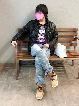 「no brand（ノーブランド）のアイテム（ダウンジャケット/コート）」を使った、井村屋さん（メンズ・177cm）の冬コーディネート