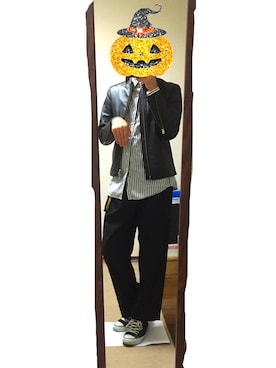 「wearhalloween2017」｜「アイテム（スラックス）」を使った、あどみんさん（メンズ・171cm）の秋コーディネート