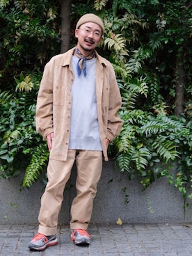 「TICCA（ティッカ）のアイテム」を使った、hiroakeyさん（メンズ・165cm）の秋コーディネート