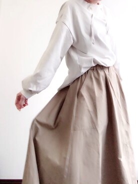 rihakoさんの「[DAILY SERIES]アジャストベイカーロングスカート」を使ったコーディネート