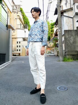 「Bevilacqua（ベヴィラクア）のアイテム」を使った、熊さん（メンズ・184cm）の夏コーディネート