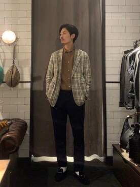 熊さん（メンズ・184cm）の秋コーディネート