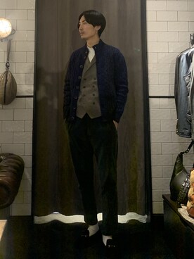 「Giab's（ジャブス）のアイテム」を使った、熊さん（メンズ・184cm）の冬コーディネート