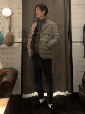 「Giab's（ジャブス）のアイテム」を使った、熊さん（メンズ・184cm）の冬コーディネート