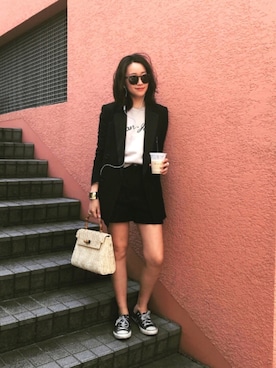 「TODAYFUL（トゥデイフル）のアイテム（スウェット）」を使った、Piさん（レディース・165cm）の春コーディネート