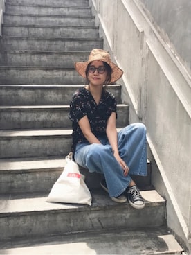 「TODAYFUL（トゥデイフル）のアイテム（サングラス）」を使った、Piさん（レディース・165cm）の春コーディネート