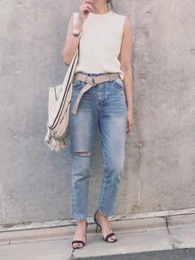 「TODAYFUL（トゥデイフル）のアイテム（バングル/リストバンド）」を使った、Piさん（レディース・165cm）の夏コーディネート