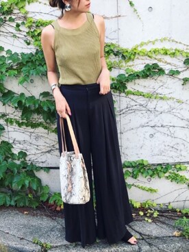 「TODAYFUL（トゥデイフル）のアイテム（つなぎ/オールインワン）」を使った、Piさん（レディース・165cm）の夏コーディネート