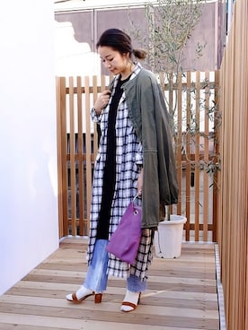 「TODAYFUL（トゥデイフル）のアイテム（その他アウター）」を使った、Piさん（レディース・165cm）の冬コーディネート