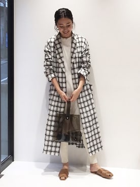 「TODAYFUL（トゥデイフル）のアイテム（その他アウター）」を使った、Piさん（レディース・165cm）の春コーディネート