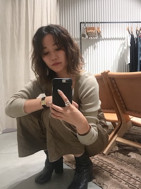 「TODAYFUL（トゥデイフル）のアイテム（オールインワン・サロペット）」を使った、Piさん（レディース・165cm）の秋コーディネート