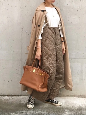 「TODAYFUL（トゥデイフル）のアイテム（オールインワン・サロペット）」を使った、Piさん（レディース・165cm）の秋コーディネート