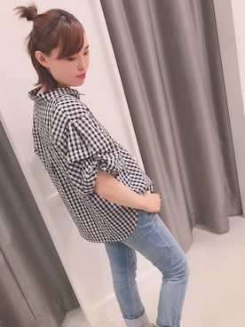 「SEVENDAYS=SUNDAY（セブンデイズサンデイ）のアイテム（シャツ/ブラウス）」を使った、moさん（レディース・158cm）の夏コーディネート