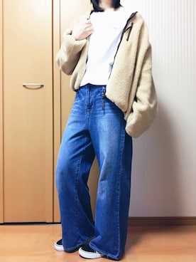 「Ifuru（イフル）のアイテム（ブルゾン）」を使った、cen1000さん（レディース・163cm）の冬コーディネート