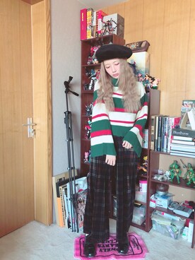 リナさん（レディース・163cm）の冬コーディネート