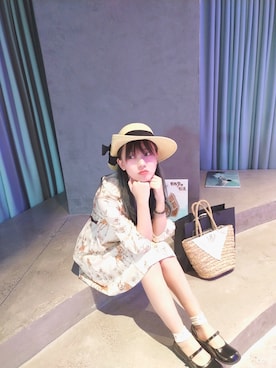 「Leur Getter（ルルゲッタ）のアイテム」を使った、リナさん（レディース・163cm）の夏コーディネート