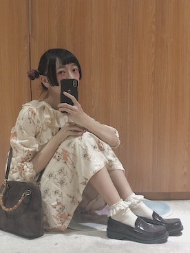 「Leur Getter（ルルゲッタ）のアイテム」を使った、リナさん（レディース・163cm）の春コーディネート