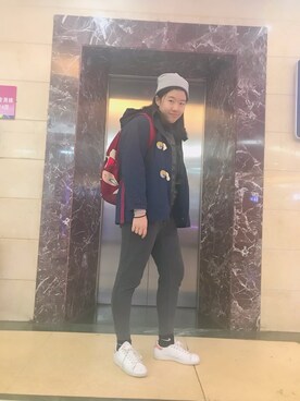 「アイテム（ダウンベスト、その他）」を使った、Wenciさん（レディース・165cm）の冬コーディネート