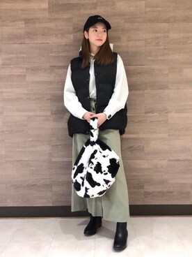 「coenスタッフスタイリング」｜「アイテム（ブーツ）」を使った、むかいさん（レディース・163cm）の秋コーディネート