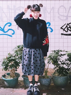 「Lulus」｜劉桂彣さん（レディース・160cm）の春コーディネート