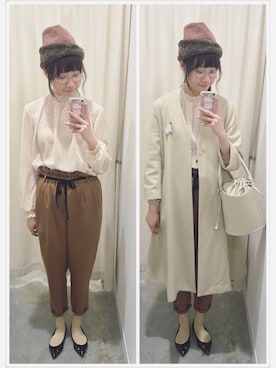 「kvell（ケベル）のアイテム（帽子）」を使った、Fuukaさん（レディース・165cm）の春コーディネート